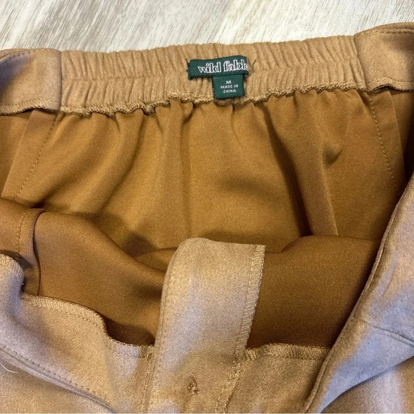 Women’s Wild Fable Camel Tan Faux Suede Button Front Mini Skirt / Size Medium - Picture 7 of 7